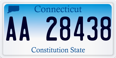 CT license plate AA28438