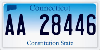 CT license plate AA28446