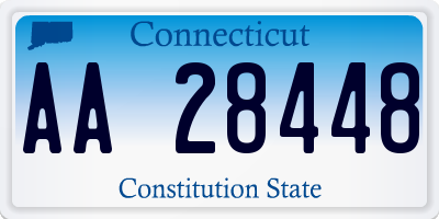 CT license plate AA28448