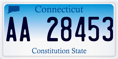 CT license plate AA28453