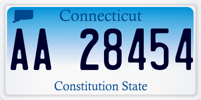 CT license plate AA28454