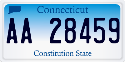 CT license plate AA28459