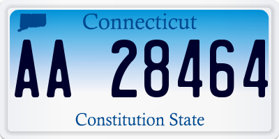 CT license plate AA28464