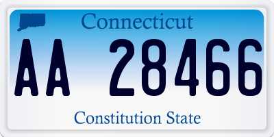 CT license plate AA28466