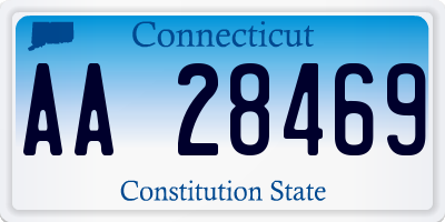 CT license plate AA28469