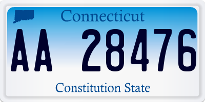 CT license plate AA28476