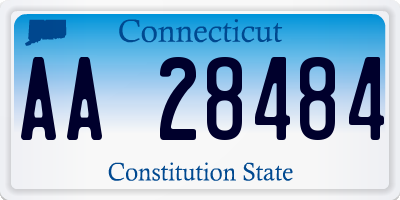 CT license plate AA28484