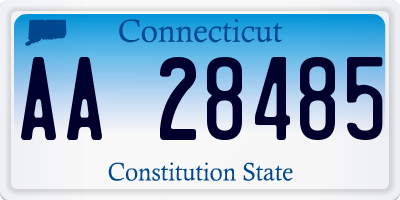 CT license plate AA28485