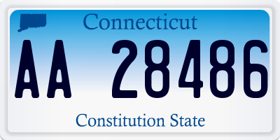 CT license plate AA28486