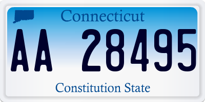 CT license plate AA28495