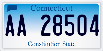 CT license plate AA28504