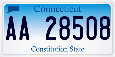 CT license plate AA28508