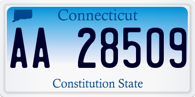 CT license plate AA28509