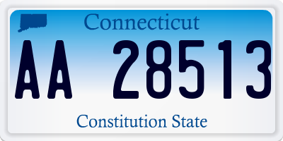 CT license plate AA28513