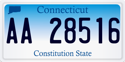 CT license plate AA28516
