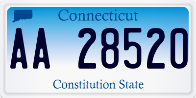 CT license plate AA28520