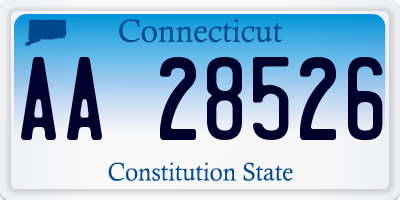 CT license plate AA28526