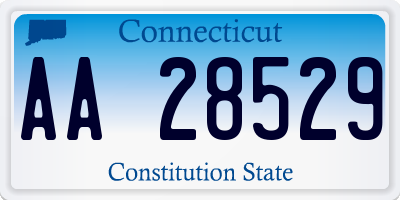 CT license plate AA28529