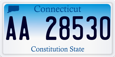 CT license plate AA28530