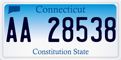 CT license plate AA28538