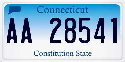 CT license plate AA28541
