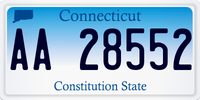 CT license plate AA28552