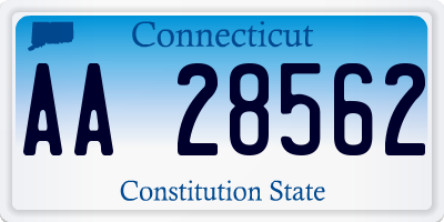 CT license plate AA28562