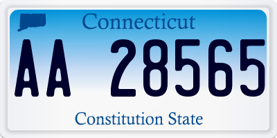 CT license plate AA28565