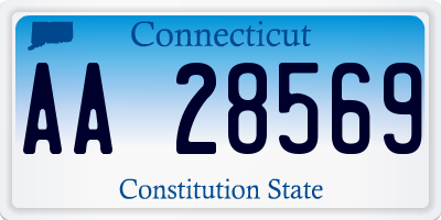 CT license plate AA28569