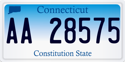 CT license plate AA28575