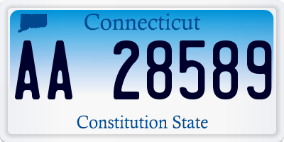 CT license plate AA28589