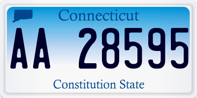 CT license plate AA28595