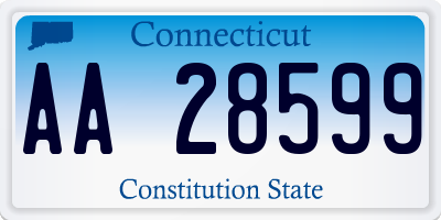 CT license plate AA28599