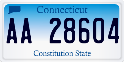 CT license plate AA28604