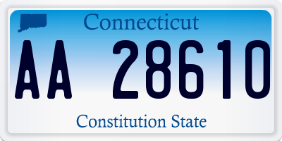 CT license plate AA28610