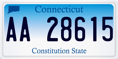 CT license plate AA28615