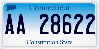 CT license plate AA28622