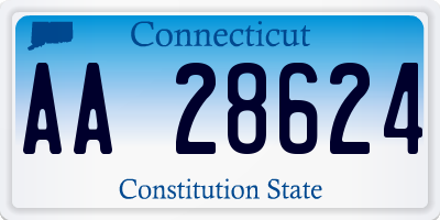 CT license plate AA28624