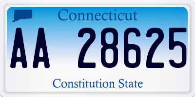 CT license plate AA28625