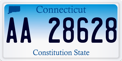 CT license plate AA28628