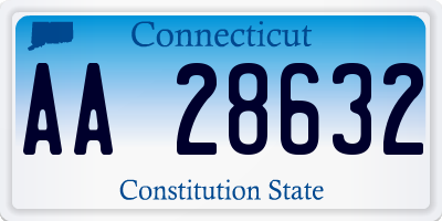 CT license plate AA28632