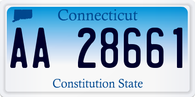 CT license plate AA28661