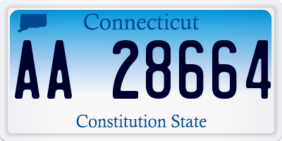 CT license plate AA28664