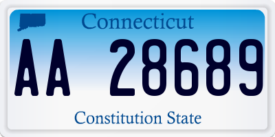 CT license plate AA28689