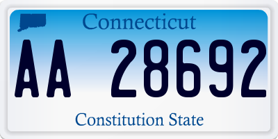 CT license plate AA28692