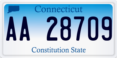 CT license plate AA28709