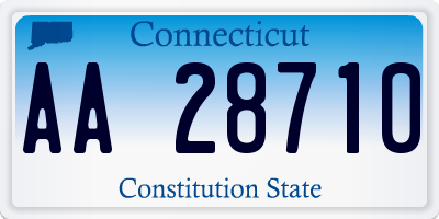 CT license plate AA28710