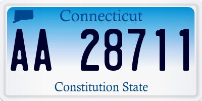 CT license plate AA28711