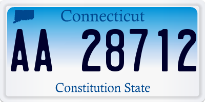 CT license plate AA28712