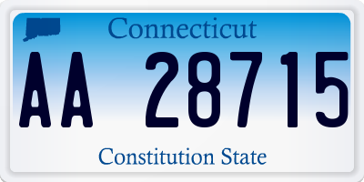 CT license plate AA28715